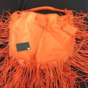 Ralph Lauren Bright Orange Fringe bag